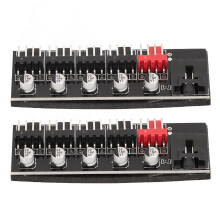 2 Stück PWM-Lüfter-Hub 12 V 4-Pin 5-Wege 7x2.5x1cm PCB+ABS