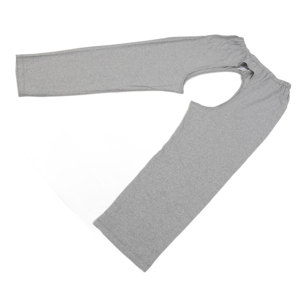 Grey Xxl Urinary Incontinence Nursing Pants Front Rear Crotch Opening