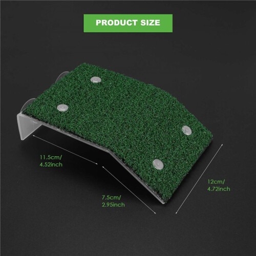 Lawn Turtle Basking Platform Turtle Resting Basking Platform, Simulation Grass Turtle Ramp for Turtle Tank, Reptile M 2