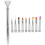 Nail Art Pinsel-Aufsatz-Set, Silber, 1 Stift + 10 Tips 2