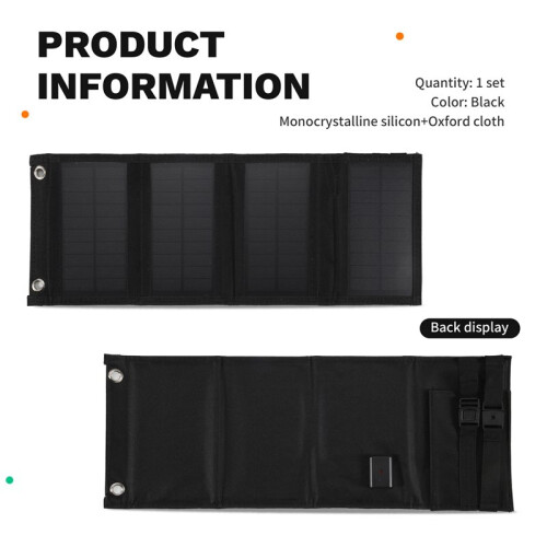 Foldable Solar Panel Solar Cell with USB Output Solar Charger for Camping Cell Phone Tablet Devices Power Bank B 2