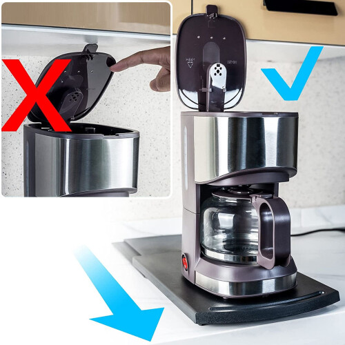 Versatile Movable Coffee Tray 25 lbs Coffee Maker Caddy Sliding Tray Stand Kitchen Accessories 2