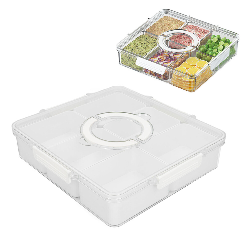 Tragbare Snackbox, Behälter mit 6 Fächern,