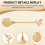 20PCS Dessert Spoon and Fork Set Cake Fork Coffee Spoon  Fruit Fork Stainless Steel -Gold 6