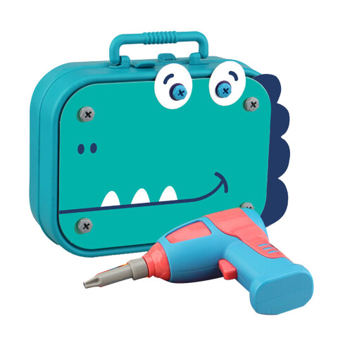 3D Dinosaur Puzzle Drill Tool Box, 23.5719 cm 2