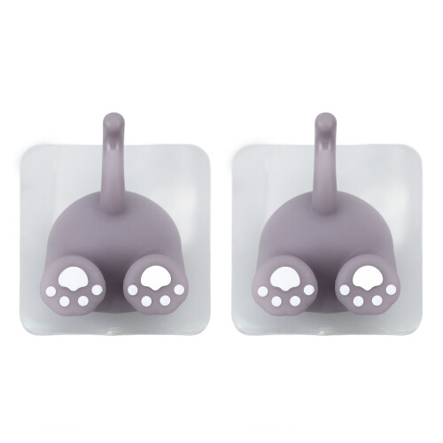 2 pièces porte-brosse à dents en ABS, forme queue de chat, 77,00 g 2