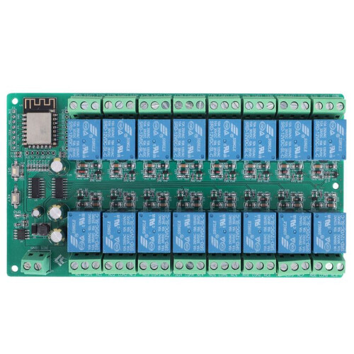 ESP8266 WIFI 16 Channel Relay Module ESP-12F Development Board Power, 16 Way Relay Module, Supply Mode 12V 1