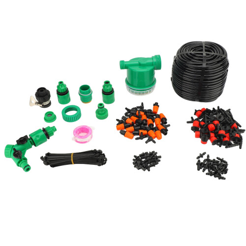 50m Drip Irrigation System with Timer, Adjustable Watering for Garden 2
