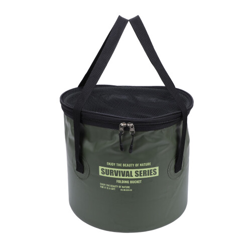 Faltbarer Stoff-Eimer mit Netzbeutel Grün 13,6 oz 2