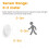 PIR Motion Sensor LED Night Light USB Rechargeable Dimmable Night Lamp for Cabinet Light Wireless Closet Light -White 6