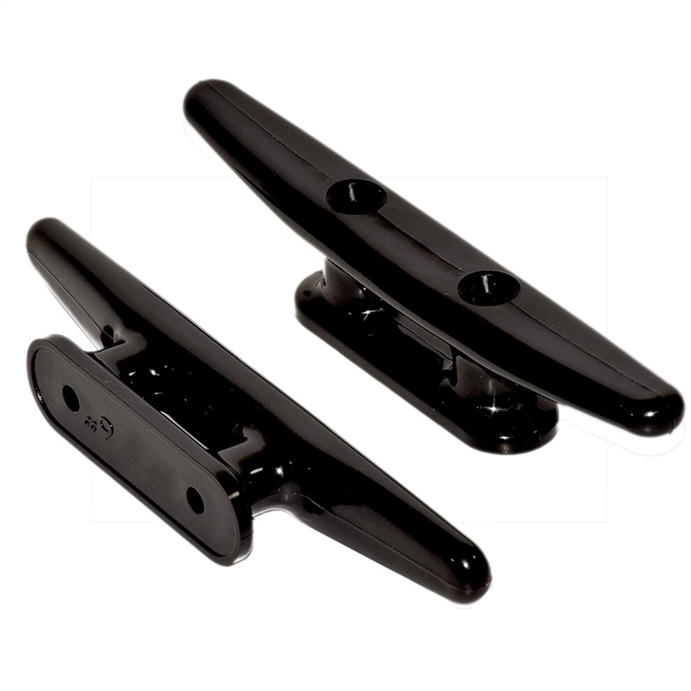 2 Pack Black Nylon Boat Cleat 6 Inch - Rope Cleat, Kayak, Boat Dock Cleats - Perfect For Marine, Deck, Nautical Decor 6031787644303