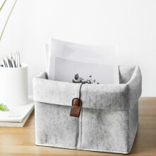 Cesta de Almacenamiento de Fieltro NóRdico, Mesa de Té para Sala de Estar, Cesta de ArtíCulos Diversos, Caja de Almacenamiento de Fieltro de Tela,