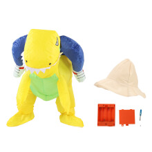 Gelbes Dinosaurier-Kostüm, aufblasbares