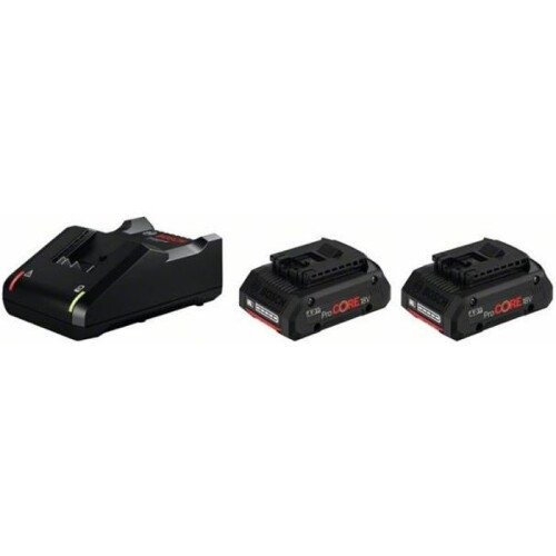 Bosch Pack de 2 batteries 18V ProCORE 4Ah + chargeur rapide - BOSCH - 1600A01BA3