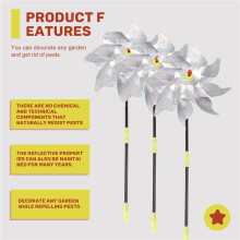 3 Pieces Windmills, Bird Repellent,Fruit Garden,Reflective Windmill, Bird Repellent, Bird Repellent, Reflective Windmill