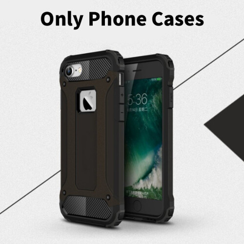 (Black iPhone 7)7 Plus Slim Profile Cover Shock Absorption Scratch Convenience Resistant