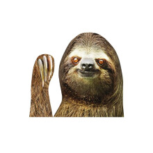 (Sloth,Left)Queen Of England Auto Fenster Aufkleber Figur lustige Decals für rechte linke Seite