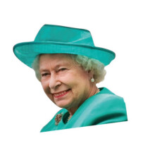 (Queen,Left)Queen Of England Car Window Stickers Character Funny Decalsfor Rightleft Side