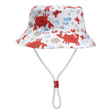 (Crab, 50cm/19.69in) Cartoon Hat Sunsahde Summer Beach Bucket Adjustable Fisherman Toddler Cap Kids