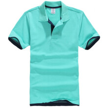 (Green+Navy, 2XL) Mens Short Classic Sleeve Summer Golf Sport Shirts Solid Tshirt Tee Casual Tops