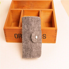 (Gray)Womens Pouch Id Credit Card Wallet Cash Holder Organizer Case Pocket Box