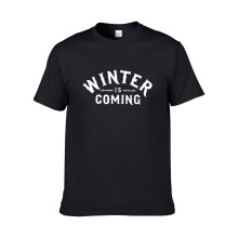 (Black, M) Game Of Thrones Winter Is Coming Men Women Short Sleeve T Shirt Tshirt Tee Tops
