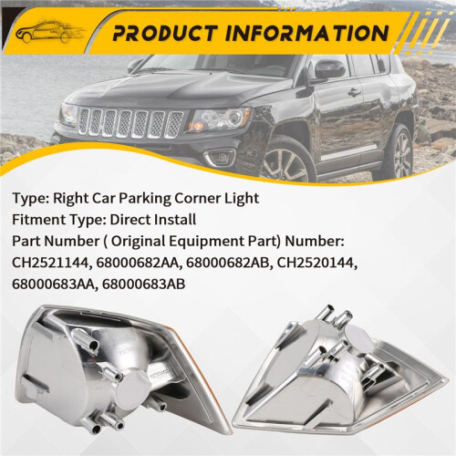 For  Compass 2007-2010 Car Parking Light Turn Signal Corner Light Housing Right 2