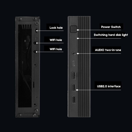 TX06 Desktop  ITX Case  Game Computer Chassis HTPC Chassis for -ITX Ultra-Thin Motherboard 2