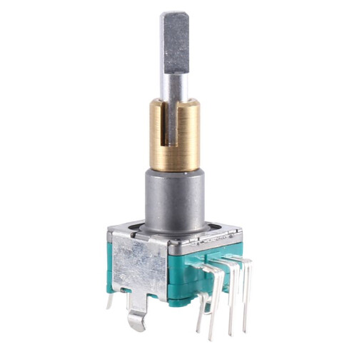 2PCS EC11EBB24C03 Dual Axis Encoder with  30 Positioning Number 15 Pulse Point Handle 25mm 1