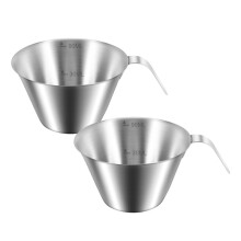 Espresso Shot Cups with Handle 90Ml Espresso Measuring Cup 2 Pack Stainless Steel Pouring Cup for Coffee Espresso