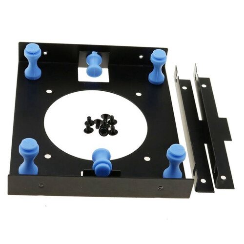 Metal Preto à Prova de Choque 3,5 Polegadas Disco RíGido para 5,25 Polegadas DVD ROM Bay Adaptador de Montagem