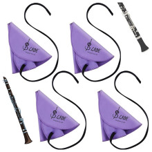 SLADE 4 Pcs Clarinet Swab Clarinet Cleaning Cloth Pull Through Swab Cleaner Cloth for Inside Tube Suitable Clarinet Flute Sax