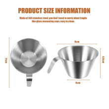 Espresso Shot Cups with Handle 90Ml Espresso Measuring Cup 2 Pack Stainless Steel Pouring Cup for Coffee Espresso