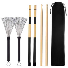 6 Pezzi Bacchette Jazz Set 5A Bacchette Retrattili Bacchette Metalliche Bacchette per Bambini, Adulti, Rock Band