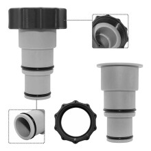 2 Adaptadores de Manguera de Repuesto para Piscina Sobre el Suelo, Adaptador de Manguera de 1,5 a 1,25 Pulgadas para Bombas Roscadas