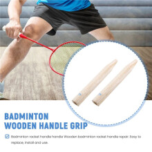 2Pcs Badminton Racket Handle Grip Wooden Badminton Handle Repair of Badminton Racket,G5