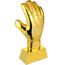 2Stk Goldene Fußball-Trophäe Torwart Handschuh Für Sport