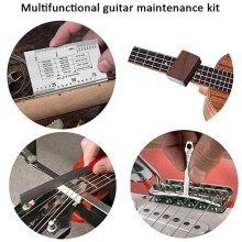 Gitarrenreparaturset mit 72 Teilen – Professionelles Gitarrenreparaturset und Zubehör – Für E-Gitarren, Ukulelen und Banjos