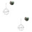 2Pcs Small Animal Grass Feed Dispenser Ball Silver with Iron Hook 6