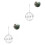 2Pcs Small Animal Grass Feed Dispenser Ball Silver with Iron Hook 3
