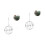 2Pcs Small Animal Grass Feed Dispenser Ball Silver with Iron Hook 4