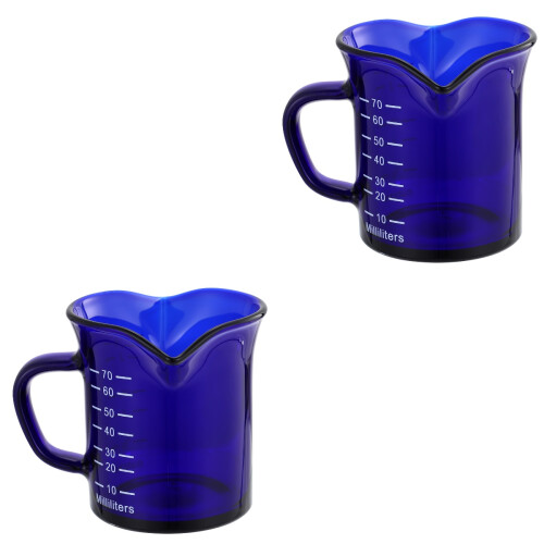 2Stk Kaffeeglas Mit Maßangabe Kaffeebecher Für Büro 2