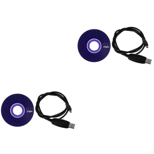 2Stk Kompaktes Programmierkabel USB Schwarz Für 2