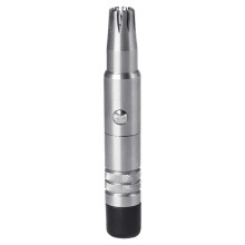 2Stk Manuelle Nasenhaarschneidemaschine Silber Pflegeleicht & Rostfrei