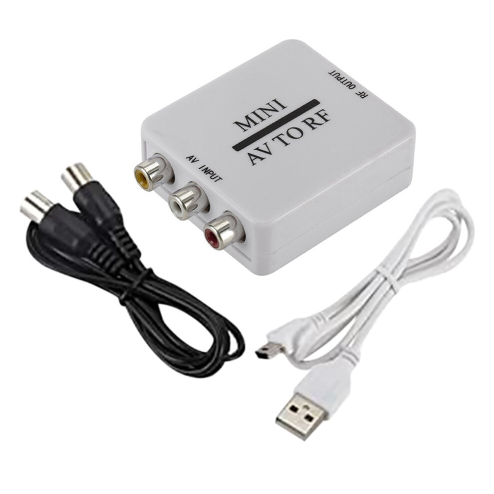 Rca / A / V Composite Video Cable To Rf / Coaxial / Coaxial Converter -Compatible Modulator Tv 6132286783828