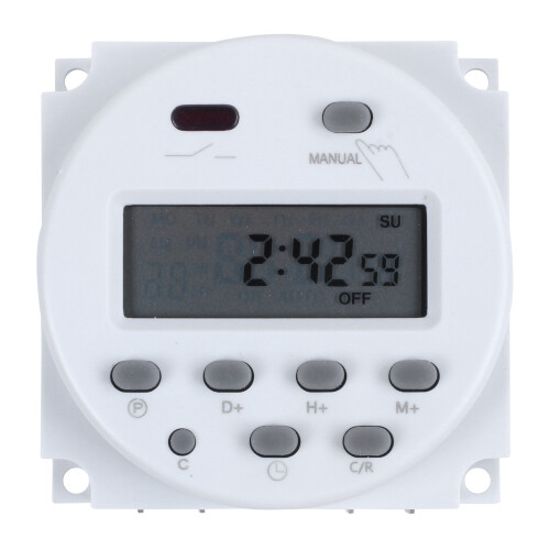 Interruptor Rele de Temporizador Programable CC 12V Digital LCD 16A Amperios