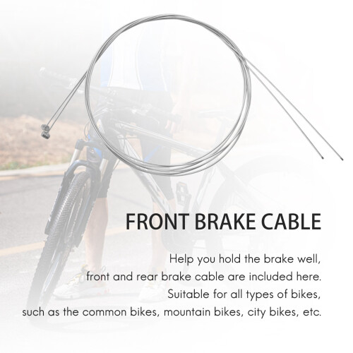 Front Rear Bicycle brake cable Wire 2 Pcs for Bicycle Bike 2