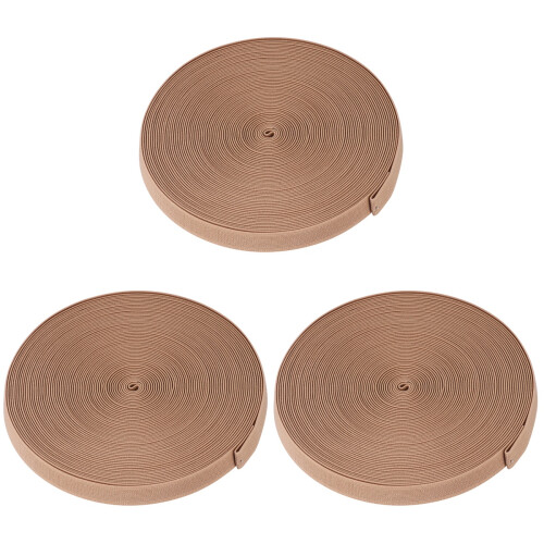 3Rolls Khaki Durable Shoes Elastic Strap DIY Plain Elastic Bands 1