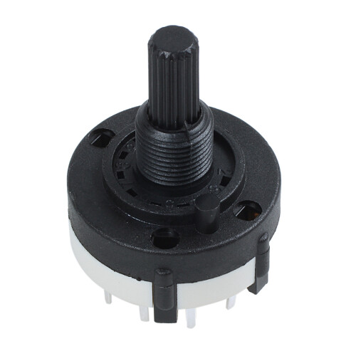 3P4T 3 Pole 4 Position Single Wafer Band Selector Rotary  w Knob