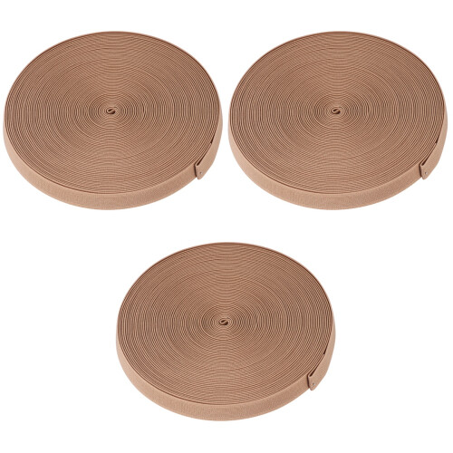 3Rolls Khaki Durable Shoes Elastic Strap DIY Plain Elastic Bands 2